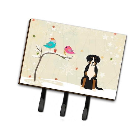 Jensendistributionservices Christmas Presents Between Friends Greater Swiss Mountain Dog Leash or Key Holder MI1705015